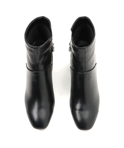 laboratory work（ラボラトリーワーク）の「スリムフィットショートブーツ（ブーツ・レディース・ボルドー/グレー/ブラック・MEDIUM/LARGE）」の5枚目の写真