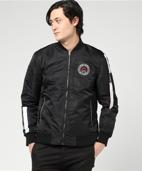 ROOPTOKYO(ループトウキョウ)の「MA-1 プリント ジャケット(MA-1・メンズ・ブラック系その他/ブラック/カーキ/カーキオリーブ・L/M/XL)」の3枚目の写真