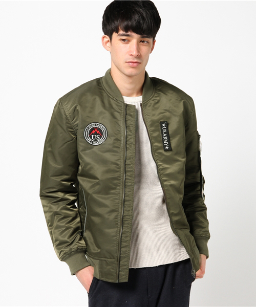 ROOPTOKYO(ループトウキョウ)の「MA-1 プリント ジャケット(MA-1・メンズ・ブラック系その他/ブラック/カーキ/カーキオリーブ・L/M/XL)」の4枚目の写真