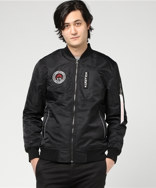 ROOPTOKYO(ループトウキョウ)の「MA-1 プリント ジャケット(MA-1・メンズ・ブラック系その他/ブラック/カーキ/カーキオリーブ・L/M/XL)」の1枚目の写真