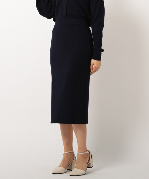UNRELISH（アンレリッシュ）の「スリットニットタイトスカート（セットアップ対応商品）（スカート・レディース・ベージュ/ネイビー/グレー・MEDIUM）」の3枚目の写真