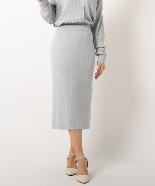 UNRELISH（アンレリッシュ）の「スリットニットタイトスカート（セットアップ対応商品）（スカート・レディース・ベージュ/ネイビー/グレー・MEDIUM）」の19枚目の写真