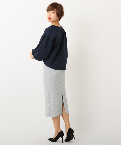 UNRELISH（アンレリッシュ）の「スリットニットタイトスカート（セットアップ対応商品）（スカート・レディース・ベージュ/ネイビー/グレー・MEDIUM）」の21枚目の写真
