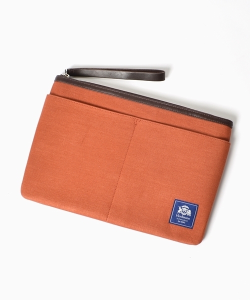 SHIPS（シップス）の「SC: "Herdmans"(ハードマンズリネン) クラッチバッグ■（クラッチバッグ・メンズ・オリーブ/ベージュ/ネイビー/オレンジ・ONE SIZE）」の4枚目の写真