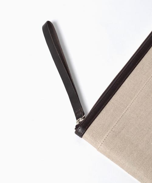 SHIPS（シップス）の「SC: "Herdmans"(ハードマンズリネン) クラッチバッグ■（クラッチバッグ・メンズ・オリーブ/ベージュ/ネイビー/オレンジ・ONE SIZE）」の5枚目の写真
