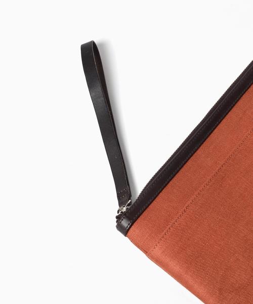 SHIPS（シップス）の「SC: "Herdmans"(ハードマンズリネン) クラッチバッグ■（クラッチバッグ・メンズ・オリーブ/ベージュ/ネイビー/オレンジ・ONE SIZE）」の6枚目の写真