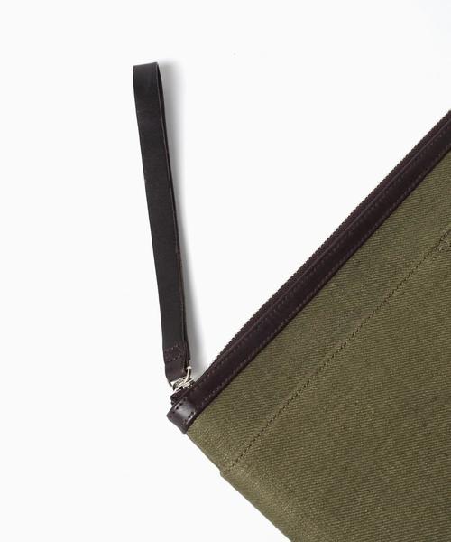 SHIPS（シップス）の「SC: "Herdmans"(ハードマンズリネン) クラッチバッグ■（クラッチバッグ・メンズ・オリーブ/ベージュ/ネイビー/オレンジ・ONE SIZE）」の7枚目の写真