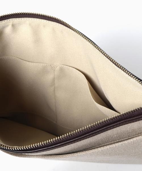 SHIPS（シップス）の「SC: "Herdmans"(ハードマンズリネン) クラッチバッグ■（クラッチバッグ・メンズ・オリーブ/ベージュ/ネイビー/オレンジ・ONE SIZE）」の9枚目の写真