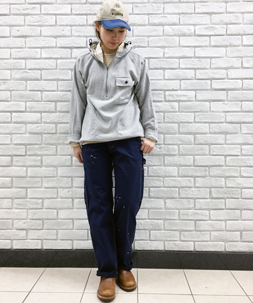 GREEN BOWL（グリーンボウル）の「GREEN BOWL Half Zip Sweat Parka/ハーフジップスウェットパーカー（パーカー・メンズ・杢グレー・38/36）」の3枚目の写真