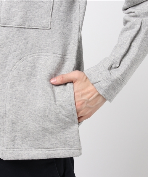 GREEN BOWL（グリーンボウル）の「GREEN BOWL Half Zip Sweat Parka/ハーフジップスウェットパーカー（パーカー・メンズ・杢グレー・38/36）」の8枚目の写真