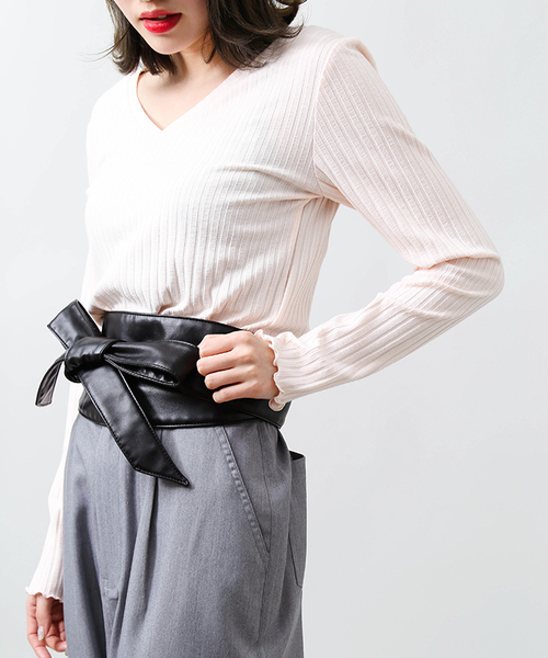 WEGO(ウィゴー)の「WEGO/サッシュベルト(ベルト・レディース・レッド/ベージュ/ブラック/ブラウン・FREE)」の6枚目の写真