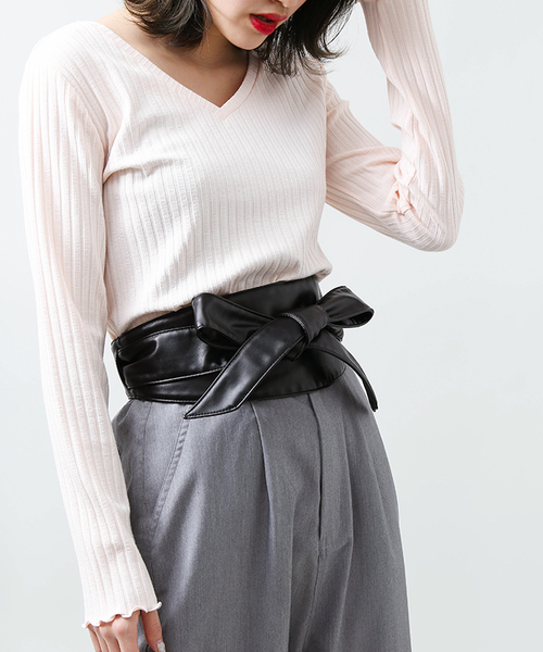 WEGO(ウィゴー)の「WEGO/サッシュベルト(ベルト・レディース・レッド/ベージュ/ブラック/ブラウン・FREE)」の7枚目の写真