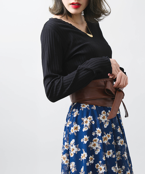 WEGO(ウィゴー)の「WEGO/サッシュベルト(ベルト・レディース・レッド/ベージュ/ブラック/ブラウン・FREE)」の8枚目の写真