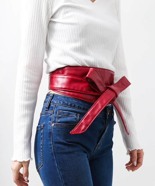 WEGO(ウィゴー)の「WEGO/サッシュベルト(ベルト・レディース・レッド/ベージュ/ブラック/ブラウン・FREE)」の12枚目の写真