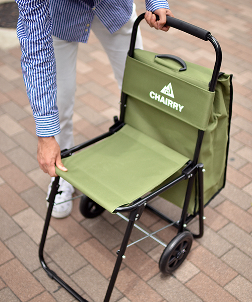 entre square(アントレスクエアー)の「VIDA/CHAIRRY チェア&キャリーカート カーキ(アウトドアグッズ・レディース・カーキ・ONE SIZE)」の7枚目の写真