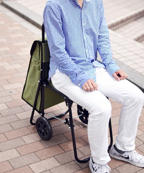 entre square(アントレスクエアー)の「VIDA/CHAIRRY チェア&キャリーカート カーキ(アウトドアグッズ・レディース・カーキ・ONE SIZE)」の8枚目の写真