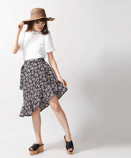 WEGO（ウィゴー）の「WEGO/ベルト付きアシンメトリースカート（スカート・レディース・その他1/インディゴブルー・FREE）」の10枚目の写真