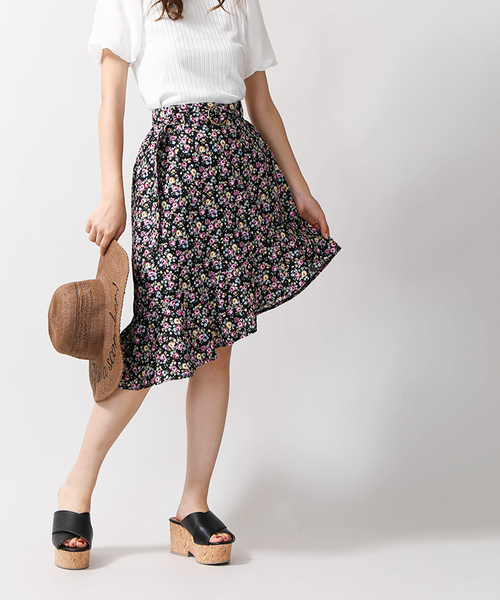 WEGO（ウィゴー）の「WEGO/ベルト付きアシンメトリースカート（スカート・レディース・その他1/インディゴブルー・FREE）」の12枚目の写真