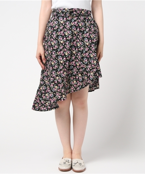 WEGO（ウィゴー）の「WEGO/ベルト付きアシンメトリースカート（スカート・レディース・その他1/インディゴブルー・FREE）」の3枚目の写真