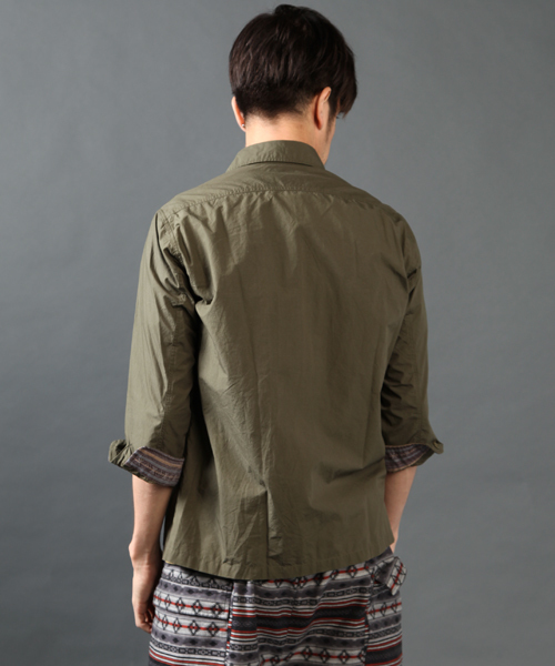 MONKEY TIME（モンキータイム）の「MT ∴ タイプライター ユーティリティ 7L◆（シャツ/ブラウス・メンズ・オリーブ/ネイビー・SMALL/MEDIUM/LARGE）」の4枚目の写真