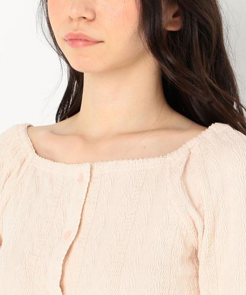 Another Edition（アナザーエディション）の「ジャガードスクエアネック　PO（Tシャツ/カットソー・レディース・ライトグレー/ベージュ/オリーブ・FREE）」の8枚目の写真