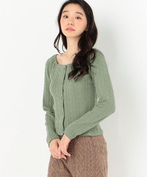 Another Edition（アナザーエディション）の「ジャガードスクエアネック　PO（Tシャツ/カットソー・レディース・ライトグレー/ベージュ/オリーブ・FREE）」の18枚目の写真