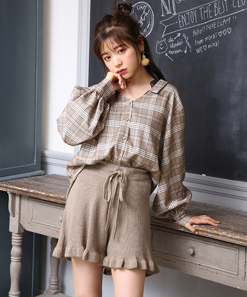 セール】フリルニットショートパンツ（その他パンツ）｜one after