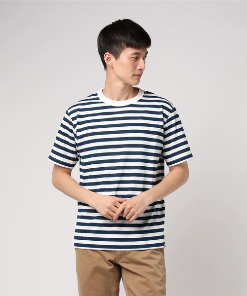 HELLY HANSEN（ヘリーハンセン）の「ヘリーハンセン　ユニセックスMVS天竺ボーダーＴシャツ / ショートスリーブボーダーティー（Tシャツ/カットソー・メンズ・グレー/ホワイト/ネイビー・XX-SMALL/X-SMALL/MEDIUM/LARGE）」の3枚目の写真