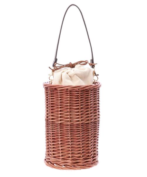 Green　Parks（グリーンパークス）の「・ミニバスケットショルダーバッグ（かごバッグ・レディース・ナチュラル/ブラウン・FREE）」の5枚目の写真