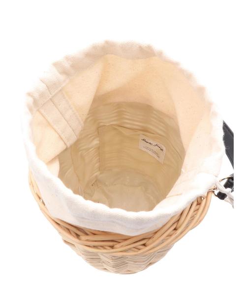 Green　Parks（グリーンパークス）の「・ミニバスケットショルダーバッグ（かごバッグ・レディース・ナチュラル/ブラウン・FREE）」の6枚目の写真