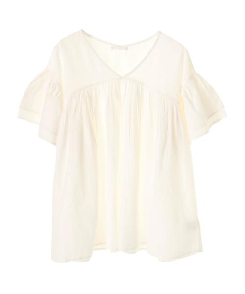 AMERICAN HOLIC（アメリカンホリック）の「・ティアードブラウス（シャツ/ブラウス・レディース・ブラック/ピンク/イエロー/オフホワイト/ターコイズブルー・FREE）」の7枚目の写真