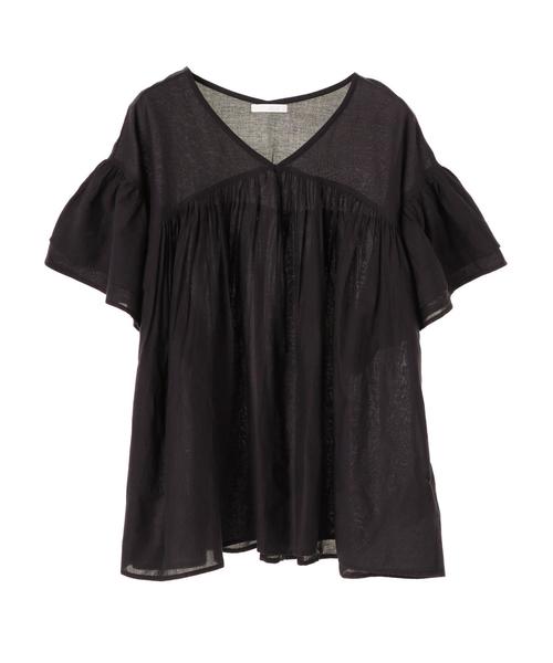 AMERICAN HOLIC（アメリカンホリック）の「・ティアードブラウス（シャツ/ブラウス・レディース・ブラック/ピンク/イエロー/オフホワイト/ターコイズブルー・FREE）」の6枚目の写真