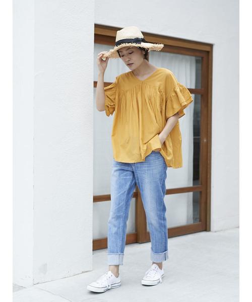 AMERICAN HOLIC（アメリカンホリック）の「・ティアードブラウス（シャツ/ブラウス・レディース・ブラック/ピンク/イエロー/オフホワイト/ターコイズブルー・FREE）」の13枚目の写真