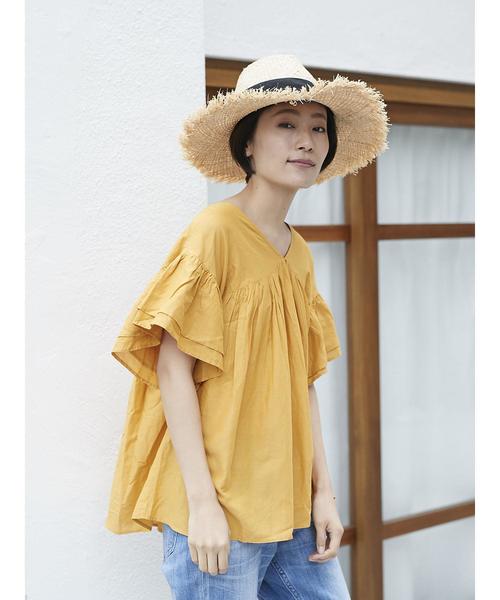 AMERICAN HOLIC（アメリカンホリック）の「・ティアードブラウス（シャツ/ブラウス・レディース・ブラック/ピンク/イエロー/オフホワイト/ターコイズブルー・FREE）」の9枚目の写真