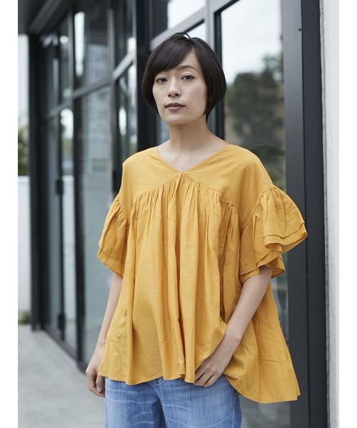 AMERICAN HOLIC（アメリカンホリック）の「・ティアードブラウス（シャツ/ブラウス・レディース・ブラック/ピンク/イエロー/オフホワイト/ターコイズブルー・FREE）」の10枚目の写真