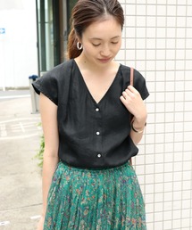 SLOBE IENA | リネンVネックブラウス◆(シャツ/ブラウス)