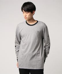 M HRLY PALM READER TEE LS/ハーレー 長袖 ロンT 袖プリント リンガー