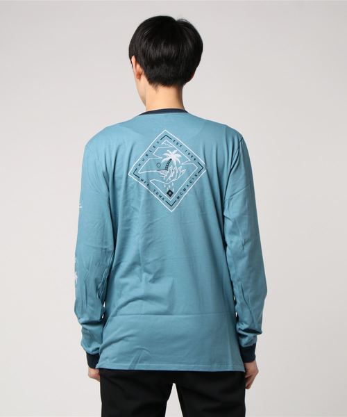 Hurley (ハーレー)の「M HRLY PALM READER TEE LS/ハーレー 長袖 ロンT 袖プリント リンガー(Tシャツ/カットソー・メンズ・ホワイト/グレー/ブルー・SMALL/MEDIUM/LARGE)」の6枚目の写真