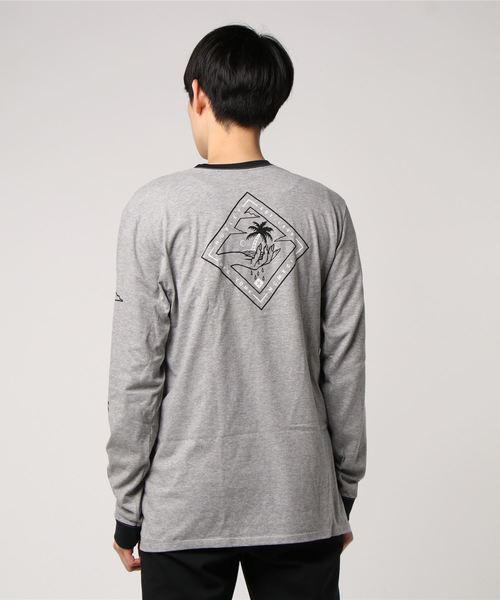 Hurley (ハーレー)の「M HRLY PALM READER TEE LS/ハーレー 長袖 ロンT 袖プリント リンガー(Tシャツ/カットソー・メンズ・ホワイト/グレー/ブルー・SMALL/MEDIUM/LARGE)」の5枚目の写真