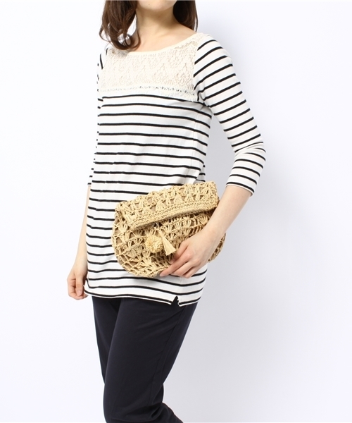 Soareak(ソアリーク)の「【Hatattack】 ストロークラッチ(クラッチバッグ・レディース・ベージュ/ダークブラウン・FREE)」の9枚目の写真