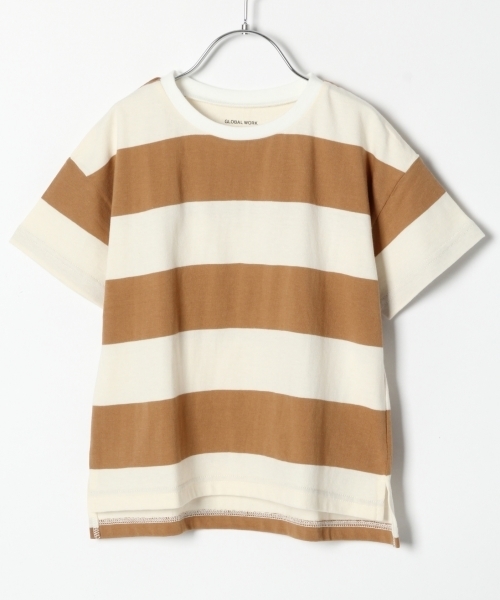 GLOBAL WORK(グローバルワーク)の「【キッズ】DRYワイドボーダーT/801573(Tシャツ/カットソー・キッズ・ブラック/ベージュ/グリーン・MEDIUM/XX-LARGE/SMALL/X-LARGE/LARGE)」の3枚目の写真