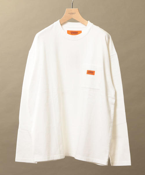 UNIVERSAL OVERALL(ユニバーサルオーバーオール)の「【別注】 <UNIVERSAL OVERALL(ユニバーサル オーバーオール)> 1POC L/S TEE/Tシャツ(Tシャツ/カットソー・メンズ・ベージュ/オリーブ/ホワイト・LARGE/X-LARGE/MEDIUM/SMALL)」の2枚目の写真