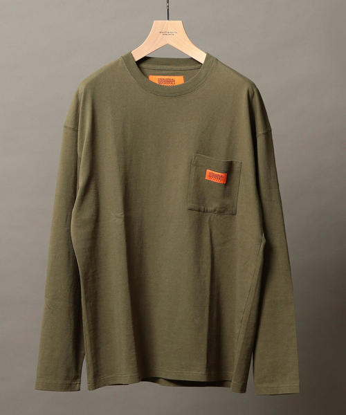 UNIVERSAL OVERALL(ユニバーサルオーバーオール)の「【別注】 <UNIVERSAL OVERALL(ユニバーサル オーバーオール)> 1POC L/S TEE/Tシャツ(Tシャツ/カットソー・メンズ・ベージュ/オリーブ/ホワイト・LARGE/X-LARGE/MEDIUM/SMALL)」の3枚目の写真