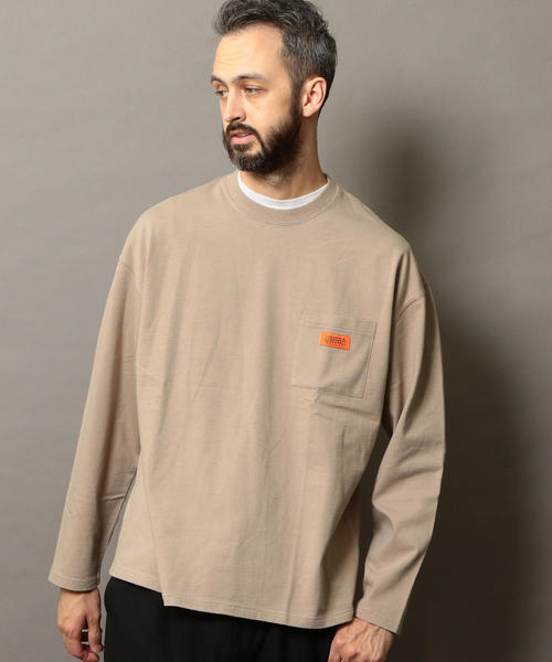 UNIVERSAL OVERALL(ユニバーサルオーバーオール)の「【別注】 <UNIVERSAL OVERALL(ユニバーサル オーバーオール)> 1POC L/S TEE/Tシャツ(Tシャツ/カットソー・メンズ・ベージュ/オリーブ/ホワイト・LARGE/X-LARGE/MEDIUM/SMALL)」の11枚目の写真