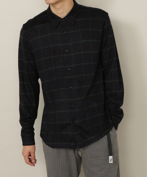 ADAM ET ROPE'(アダムエロペ)の「ジャガードシャギー起毛カットシャツ(シャツ/ブラウス・メンズ・スミクロ/チャコールグレー/ダークブラウン/ネイビー/グリーン系その他/ライトグレー/オレンジ/ブルー系その他2/パープル系その他2・M/L)」の6枚目の写真