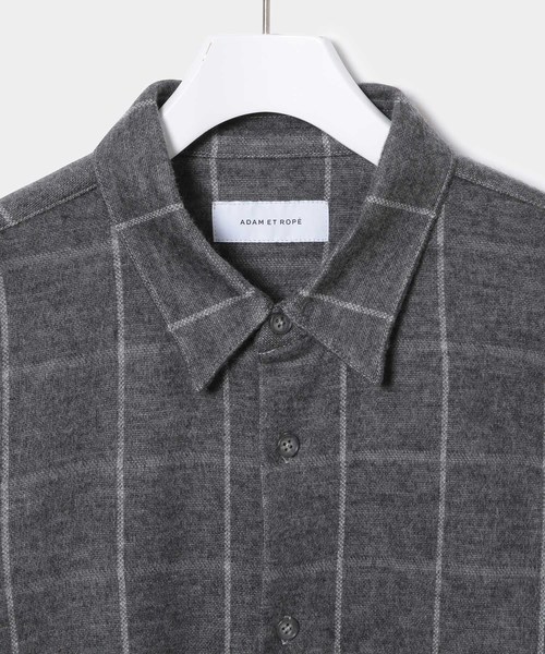ADAM ET ROPE'(アダムエロペ)の「ジャガードシャギー起毛カットシャツ(シャツ/ブラウス・メンズ・スミクロ/チャコールグレー/ダークブラウン/ネイビー/グリーン系その他/ライトグレー/オレンジ/ブルー系その他2/パープル系その他2・M/L)」の19枚目の写真