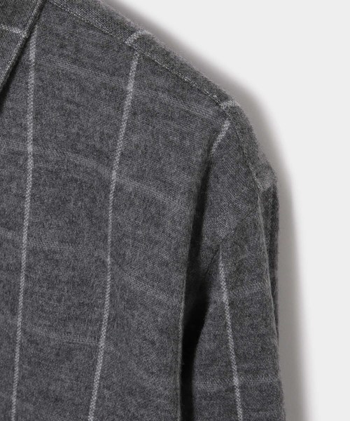 ADAM ET ROPE'(アダムエロペ)の「ジャガードシャギー起毛カットシャツ(シャツ/ブラウス・メンズ・スミクロ/チャコールグレー/ダークブラウン/ネイビー/グリーン系その他/ライトグレー/オレンジ/ブルー系その他2/パープル系その他2・M/L)」の20枚目の写真