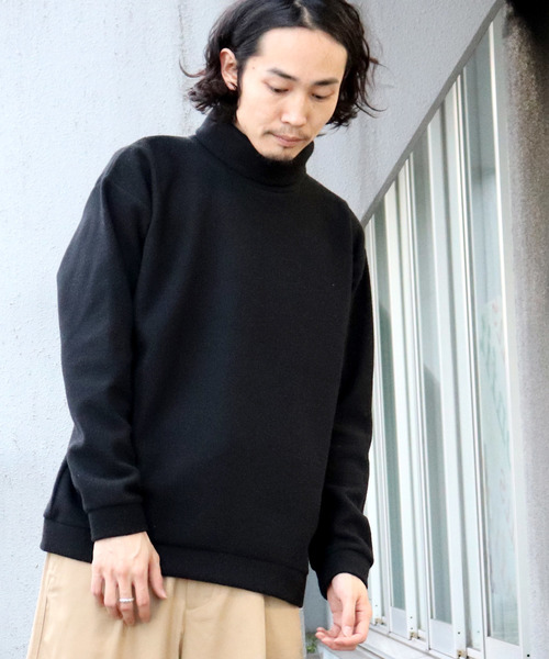 Confirm（コンファーム）の「Confirm / コンファーム フリースタートルネックカットソー（Tシャツ/カットソー・メンズ・ホワイト/ブラック/ベージュ・M/L）」の3枚目の写真