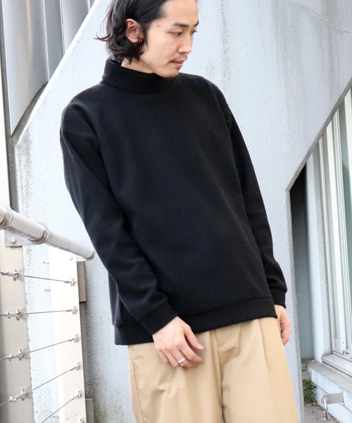 Confirm（コンファーム）の「Confirm / コンファーム フリースタートルネックカットソー（Tシャツ/カットソー・メンズ・ホワイト/ブラック/ベージュ・M/L）」の10枚目の写真