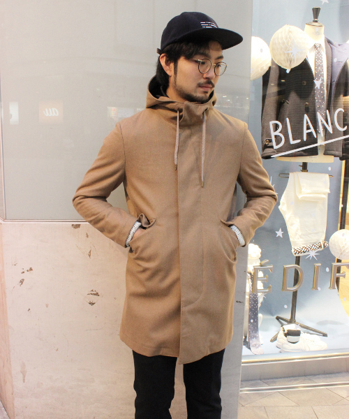 EDIFICE（エディフィス）の「◇トップフラノフィルムコーティングモッズコート（その他アウター・メンズ・ブラック系その他/タン/ネイビー・44/46/48/50）」の13枚目の写真